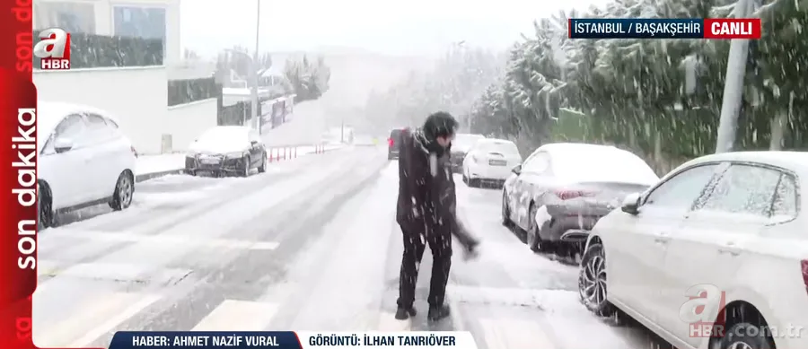 İstanbul’da yoğun kar! A Haber yağışın etkili olduğu ilçelerde 3