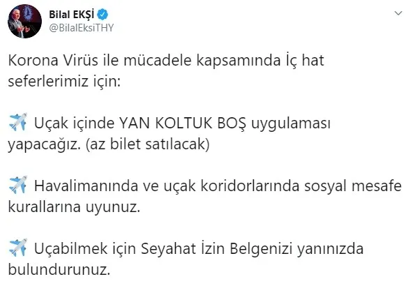 Türk Hava Yolları yurt içi uçuşlarında uygulanacak yeni kararları duyurdu - 1
