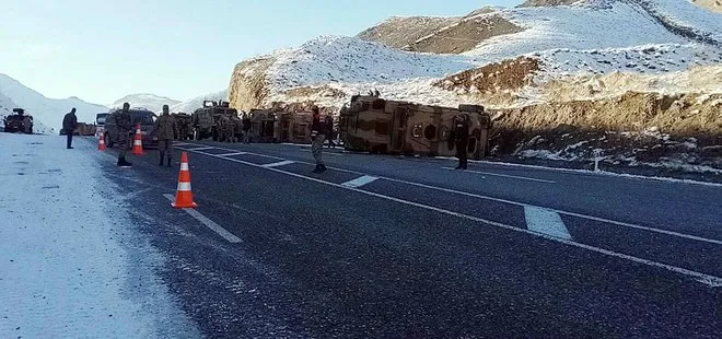 Askeri konvoyda kaza: 10 yaralı