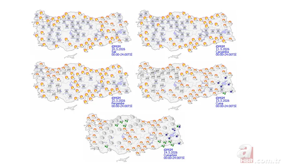 Bahar etkisi başlıyor: Sıcaklıklar 4 derece birden artacak! Meteoroloji gün gün paylaştı 5