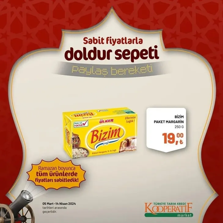 Tarım Kredi Market 30 Mart indirim kataloğu yayınladı! Kaşar peynir 205,00 TL’ye, tost peyniri 185,00 TL’ye, tereyağı 259,00 TL’ye, süt 22,50 TL’ye satışta