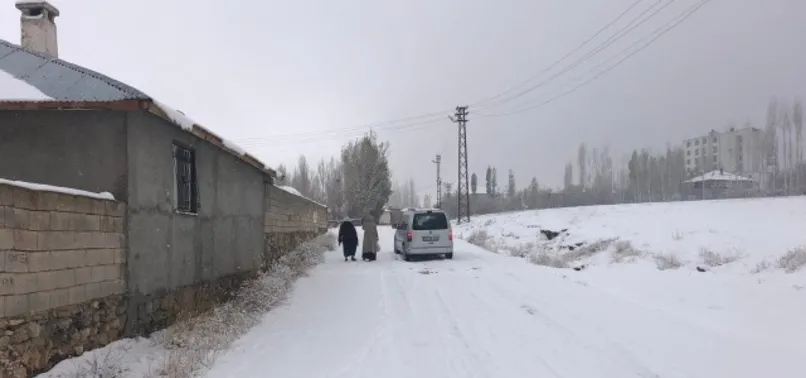 Güne beyaz örtüyle uyandılar | Van Başkale'de kartpostallık görüntüler