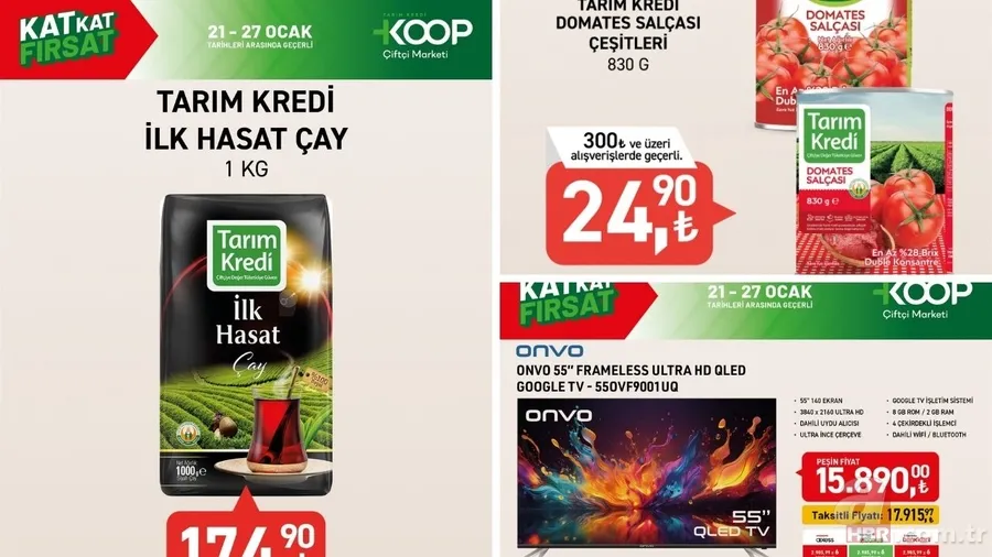 Tarım Kredi'de indirim haftası başladı: Dana Kıyma 139 TL, Kaşar peynir 175 TL, İlk hasat çay 174.90 TL... 1