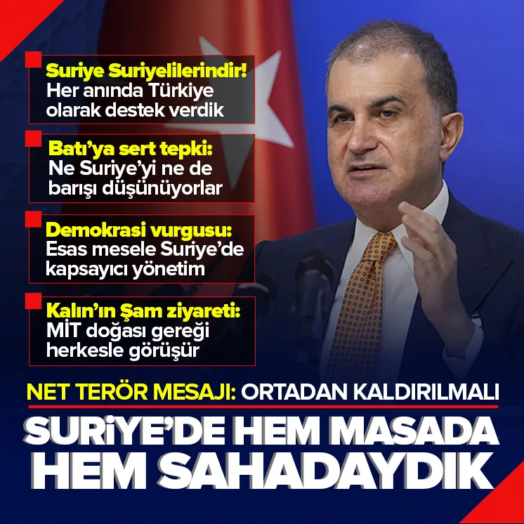 AK Parti Sözcüsü Çelikten Suriye mesajı