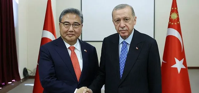 Başkan Recep Tayyip Erdoğan Güney Kore Dışişleri Bakanı Park Jin’i kabul etti