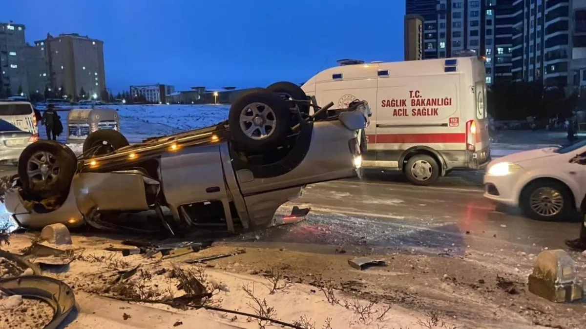 Karaman’da buzlanma faciaya dönüştü: 2 yaralı