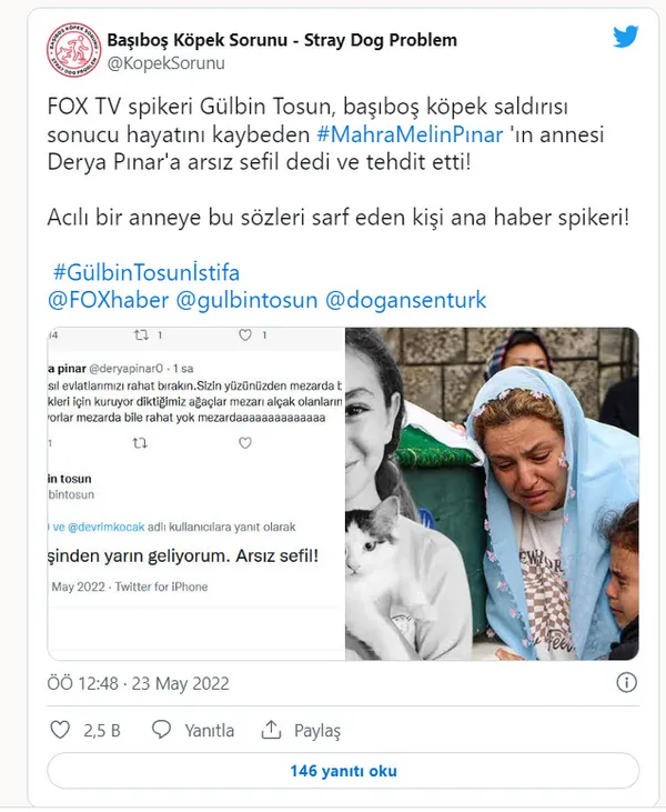 Son dakika: FOX TV sunucusu Gülbin Tosun’dan yüreği yanan Mahra Melin Pınar’ın annesine hakaret ve tehdit