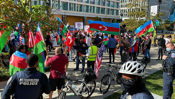 Beyaz Saray önünde Azerbaycan'a destek mitingi - 3