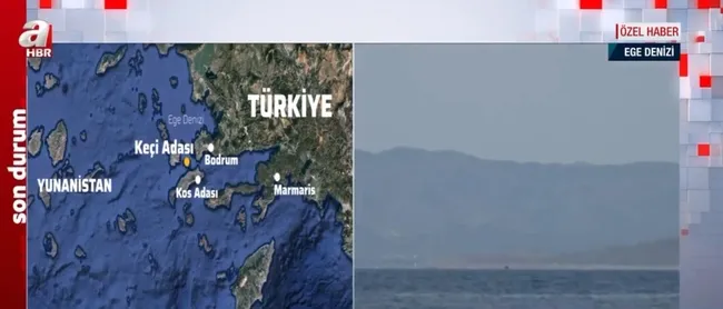 A Haber ekibi Yunanistan’ın silahlandırdığı adayı görüntüledi! İşte silahlandırılan Keçi Adası