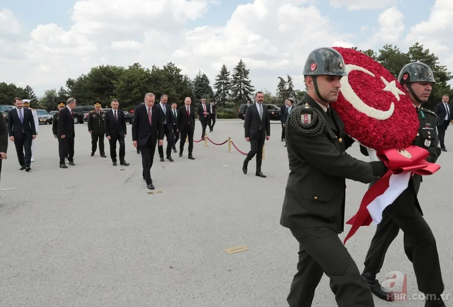Erdoğan başkanlığında Yüksek Askeri Şura üyeleri Anıtkabir'i ziyaret etti 2