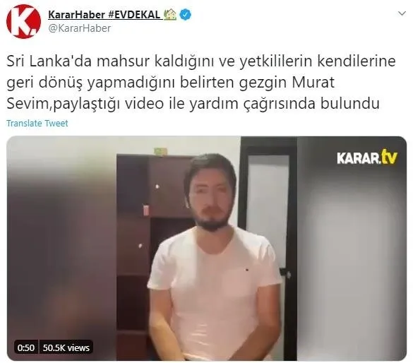 Koronavirüsün yayıldığı dönemde Sri Lanka’ya giden Murat Sevim Türkiye'ye iftira attı! Dışişleri gerçeği açıkladı - 1