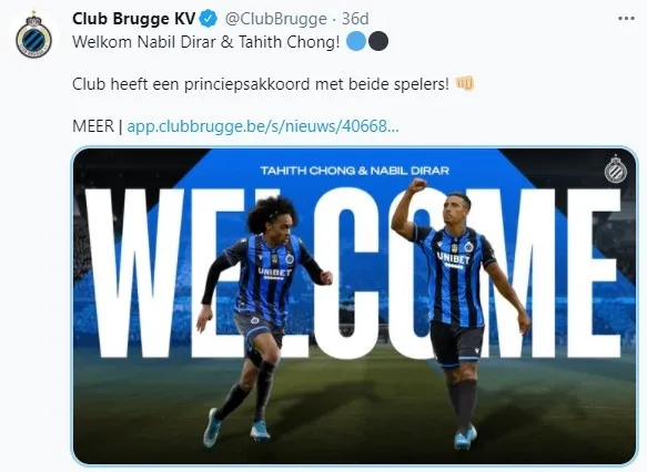 Son dakika: Club Brugge Fenerbahçeli Nabil Dirar'ı kadrosuna kattı - 1