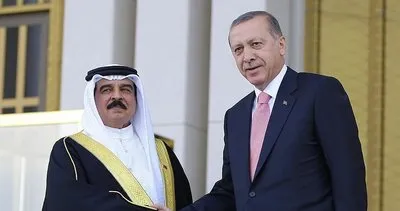 Son dakika: Başkan Erdoğan Bahreyn Kralı Hamad Bin İsa El Halife ile görüştü