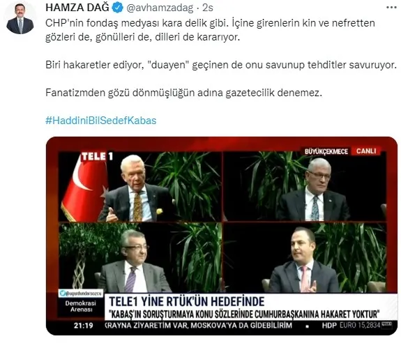 Sedef Kabaş’ın Başkan Erdoğan’ı hedef almasına Uğur Dündar’dan skandal destek! AK Parti ve Cumhurbaşkanlığından tepki
