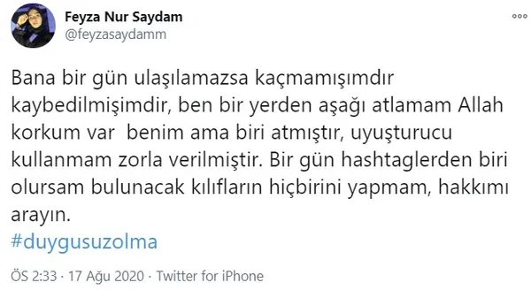 7. kattan düşen Feyzanur hayatını kaybetti! Feyzanur öldürüldü mü? Türkiye'yi şoke eden paylaşım - 4