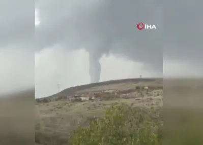 Ankara Ayaş’ta hortum oluştu