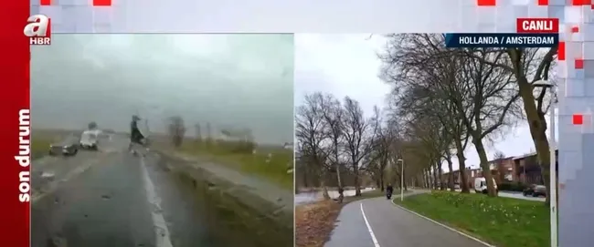 Avrupa’yı kasırga vurdu! Çatılar uçtu, ağaçlar devrildi, 250 bin ev elektriksiz kaldı