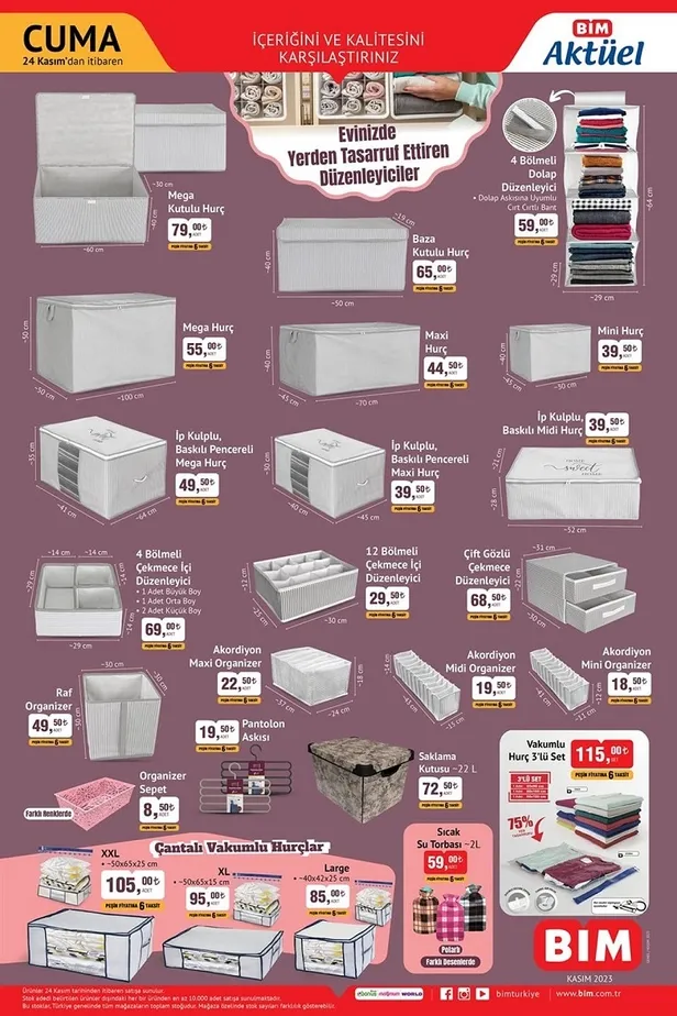 1 Aralık BİM aktüel ürünler kataloğu yayınladı! BİM’de 3.199 TL’ye Smart TV, 5.999 TL’ye ankastre set, 2.499 TL’ye 7,5L airfryer ve daha fazlası satışta