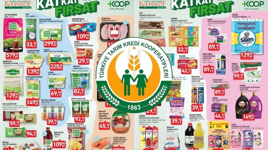 Tarım Kredi'de fiyatlar düştü: 16-22 Eylül kataloğunda yok yok! 3 kilo Gurme çay 579,90 TL, 32'li tuvalet kağıdı 139 TL... 1