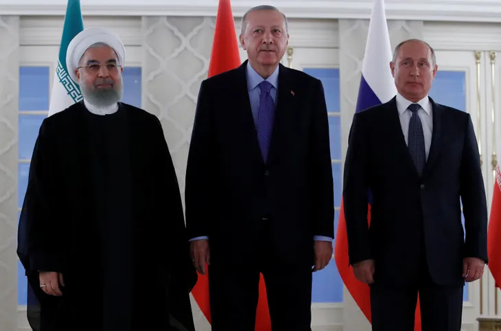 Üçlü Zirve öncesi Erdoğan, Putin ve Ruhani'den aile fotoğrafı - 2