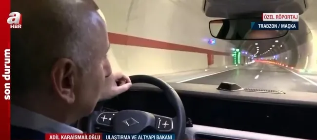 A Haber ekibi ve Bakan Karaismailoğlu Zigana Tüneli’nden Togg ile geçti