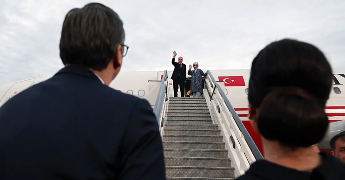 Başkan Erdoğan Sırbistan'dan ayrıldı!