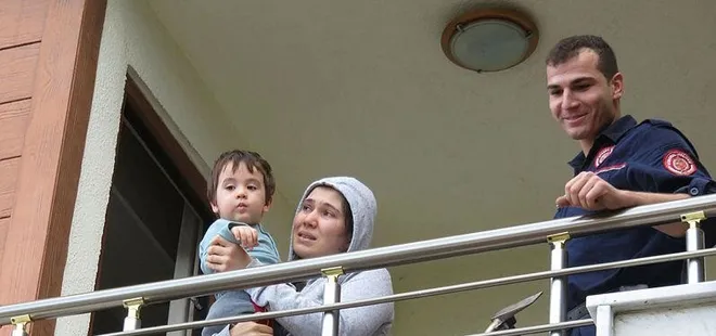 2 yaşındaki çocuk annesini balkona kilitledi! İtfaiye ekipleri yardımına koştu