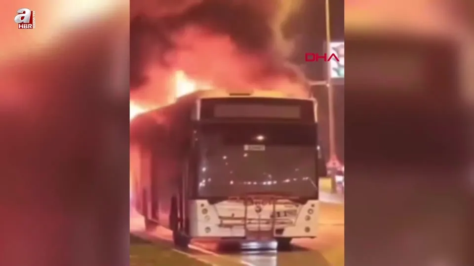 İzmir’de belediye otobüsünde yangın