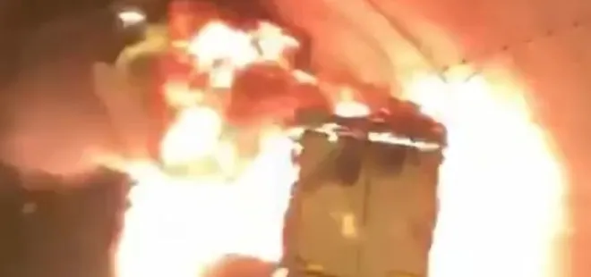 Kocaeli Kuzey Marmara Otoyolu’nda yangın paniği! Tünelde TIR yandı, sürücüler mahsur kaldı