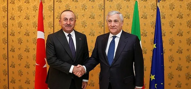 Dışişleri Bakanı Mevlüt Çavuşoğlu, İtalyan mevkidaşı Tajani ile görüştü