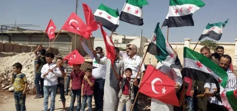 İdlib'de Türk askerine destek gösterisi