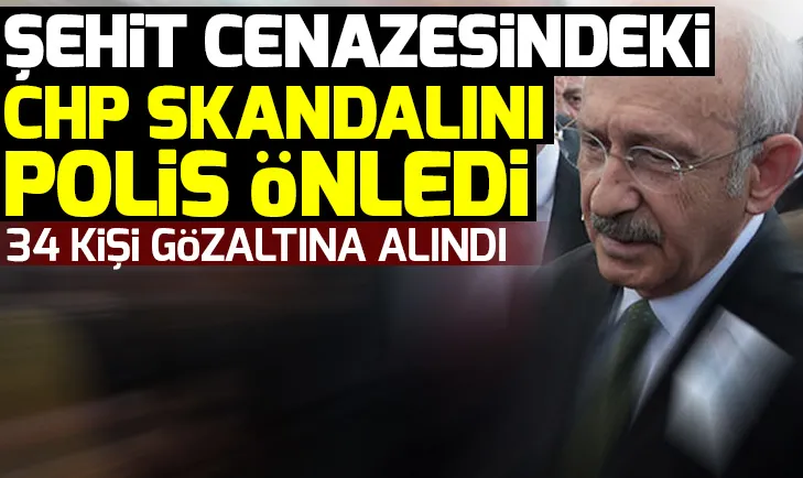 Ankaradaki şehit cenazesinde 34 gözaltı