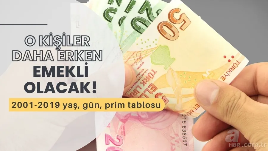 49-50-51-52 yaşla emekli olacaklar cetveli! 2001 2019 arasına emeklilik öneri hesap tablosu 1