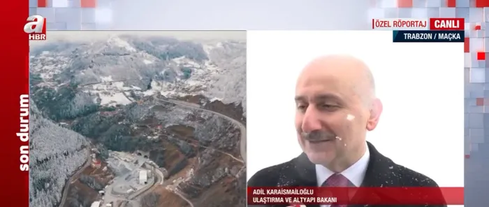 Yeni Zigana Tüneli’nde ilk ışık göründü! Ulaştırma ve Altyapı Bakanı Adil Karaismailoğlu A Haber’de