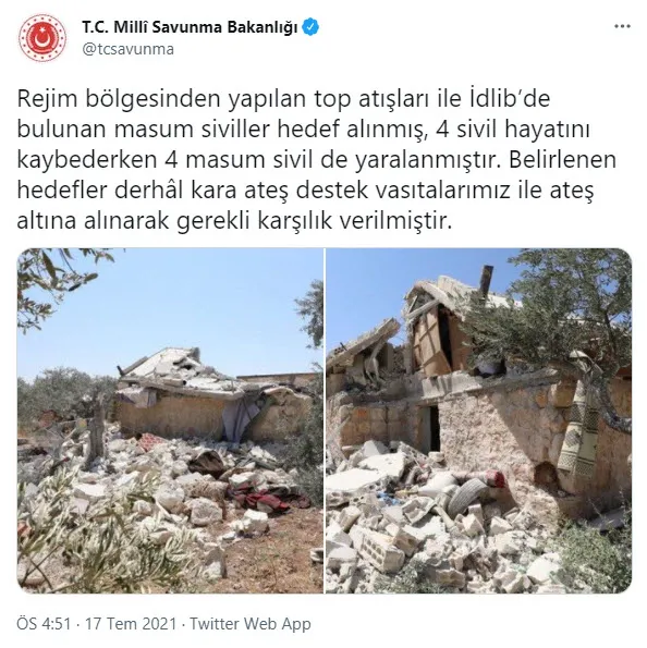 Son dakika: İdlib'de sivillere saldırı! 4 kişi hayatını kaybetti - 1