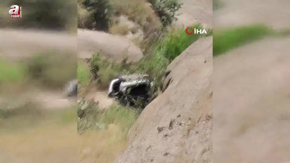 Silopi’de otomobil şarampole yuvarlandı