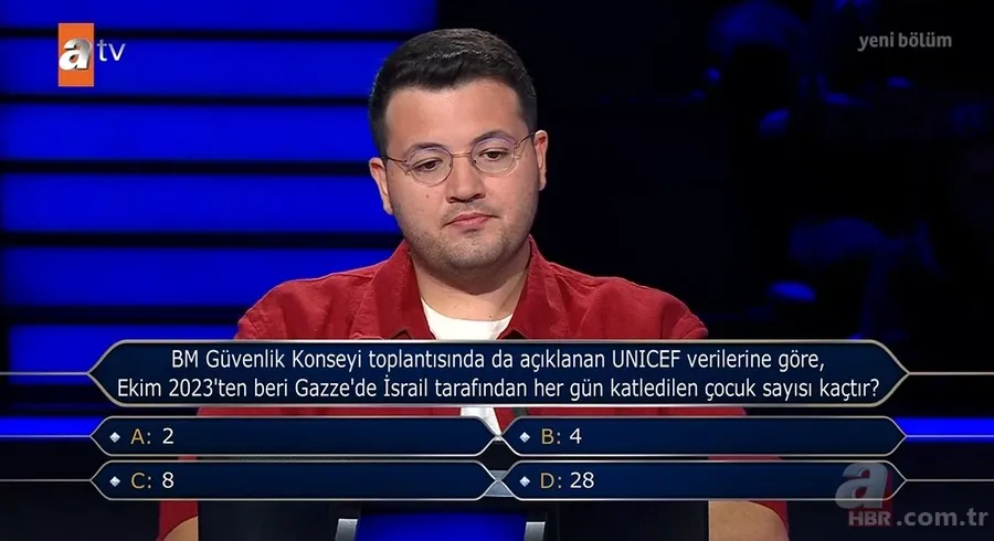 Milyoner’de yürek yakan Gazze detayı! Yarışmacının yanıtı hüzünlü anlar yaşattı 2