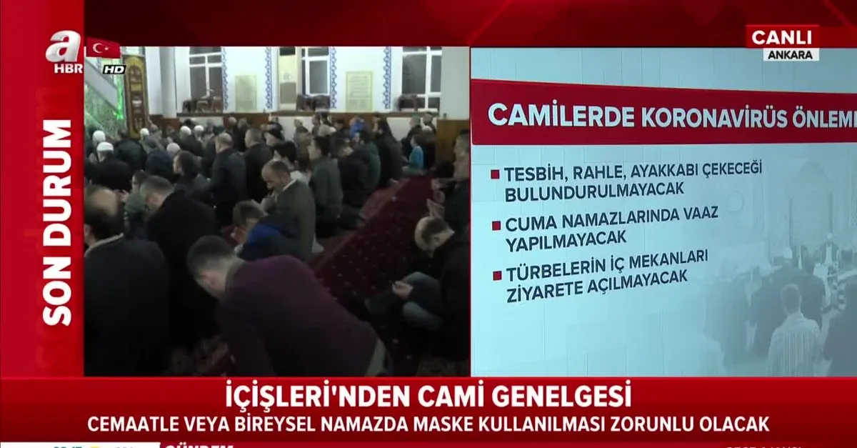 İçişleri Bakanlığından cami ve mescitlerde için yeni genelge |Video