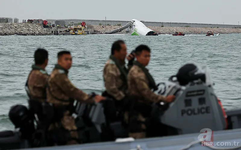Hong Kong'da dehşet dakikaları! Türk kargo uçağı denize sürüklendi 8