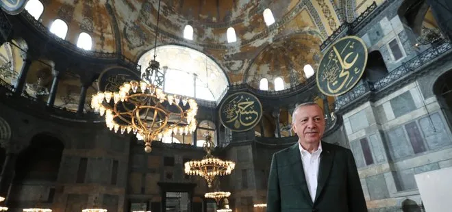 Son dakika: Başkan Erdoğan’dan Ayasofya Camii’nde inceleme