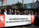 İP önünde Lütfü Türkkan protestosu