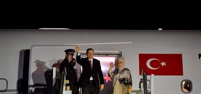 Başkan Erdoğan Türkmenistan’dan Türkiye’ye döndü