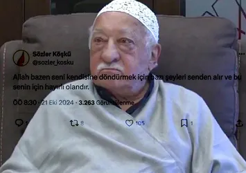 'Sözler Köşkü' isimli hesaptan skandal paylaşım! Teröristbaşı Gülen'i hayırla andılar