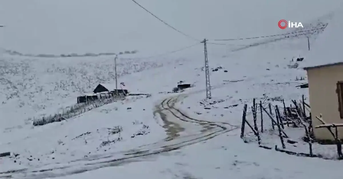 Gümüşhane yaylaları beyaz örtüyle kaplandı