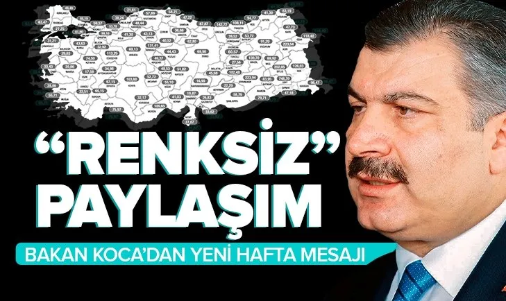 Sağlık Bakanı Fahrettin Koca’dan ’renksiz’ paylaşım