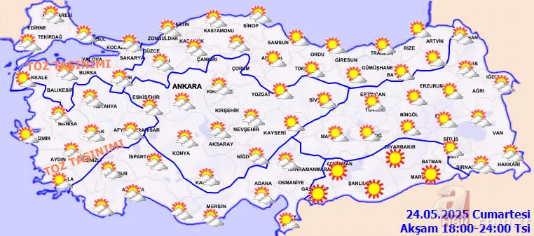 Hafta sonu hava nasıl olacak? Çöl tozu geliyor! Bu bölgeler dikkat: Sağanak alarmı verildi | 24 Mayıs hava durumu 10
