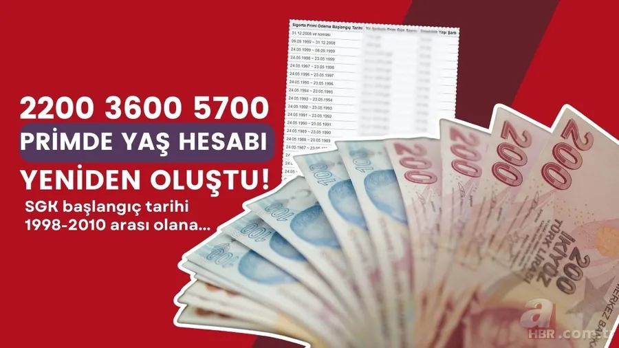 2200 3600 5700 primde yaş hesabı yeniden oluştu! SGK başlangıç tarihi 1998 2000 2005 2010 arası olana kallavi fırsat 1