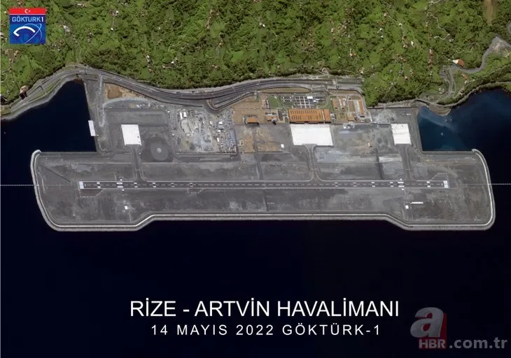 Türkiye’nin uydusu Göktürk-1’in gözünden Rize-Artvin Havalimanı! Ülkemize ve milletimize hayırlı olsun