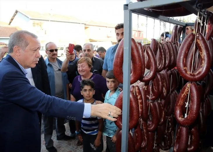 Cumhurbaşkanı Erdoğan’dan köy ziyareti