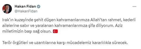 MSB acı haberi duyurdu: 6 kahraman asker şehit oldu, 1 kahraman asker yaralı